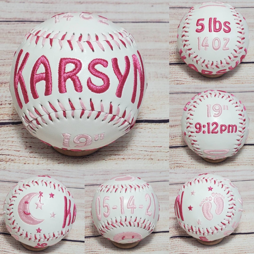 Personalized Baseball Birth Stats - Personalized Baseball for Baby ...