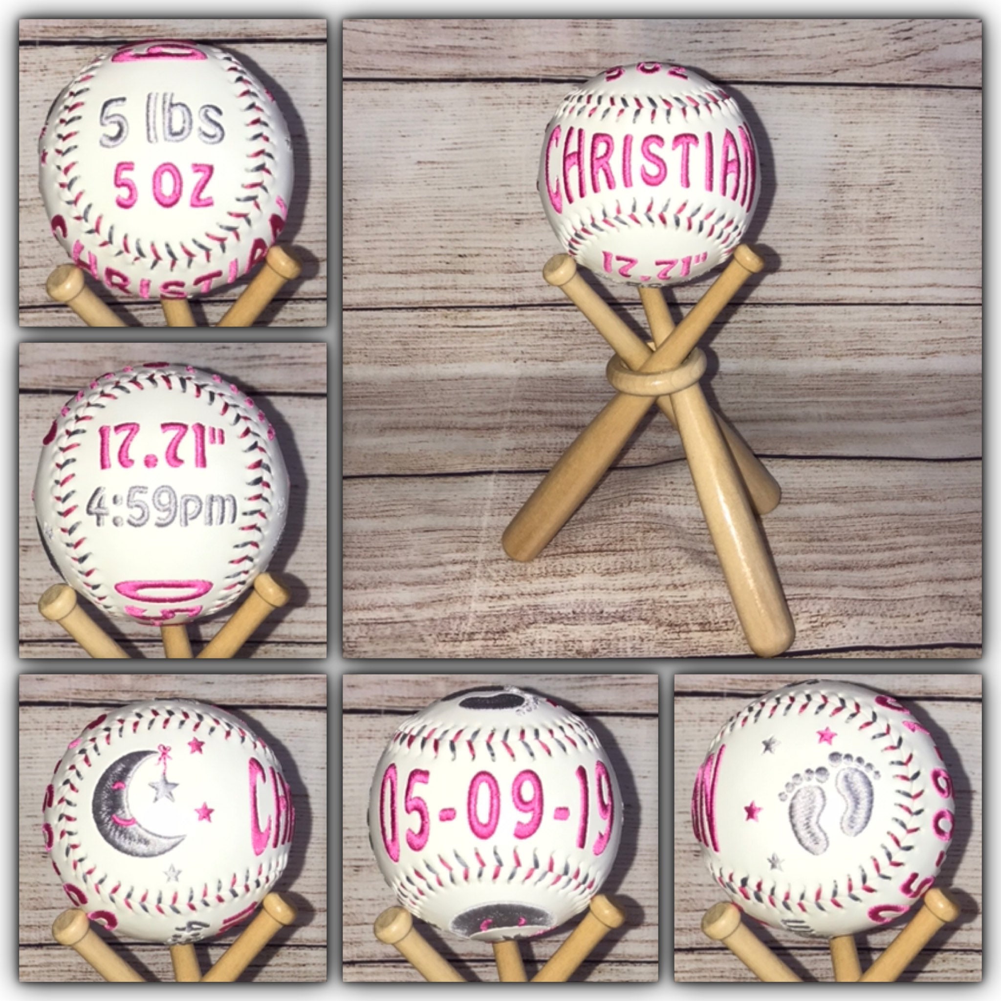 Personalized Baseball Birth Stats - Personalized Baseball for Baby ...