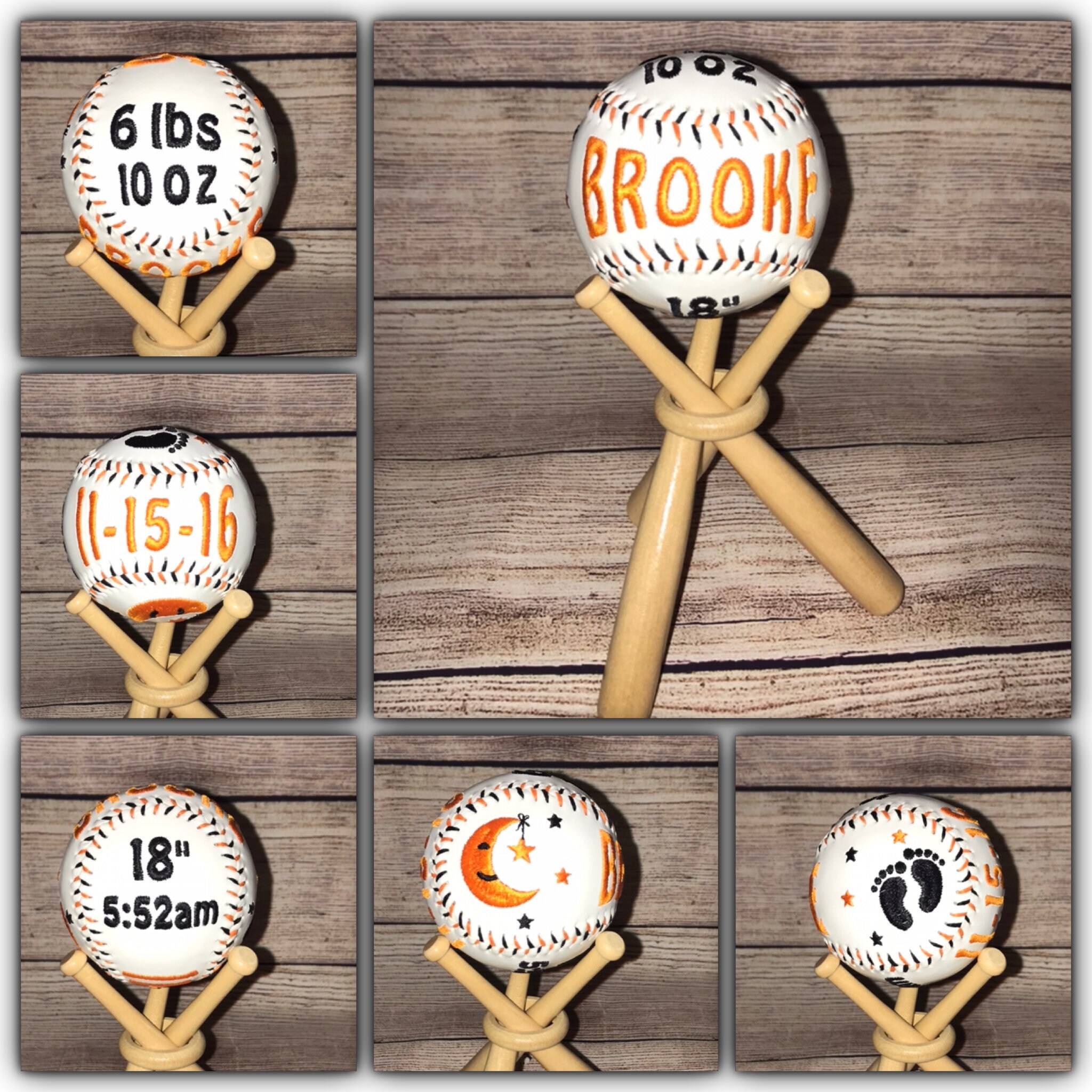 Personalized Baseball Birth Stats - Personalized Baseball for Baby ...