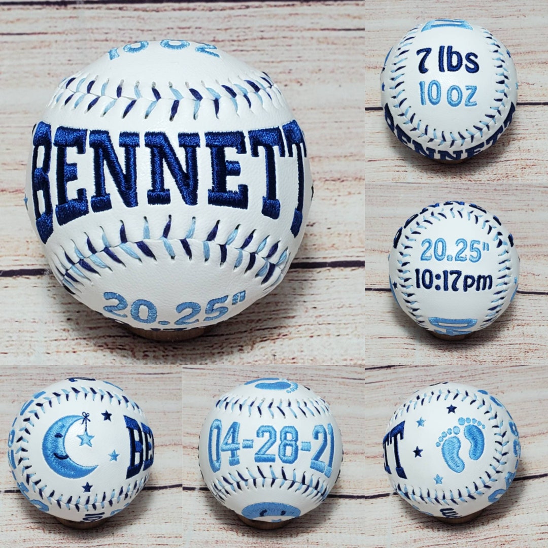 Personalized Baseball Birth Stats - Personalized Baseball for Baby ...