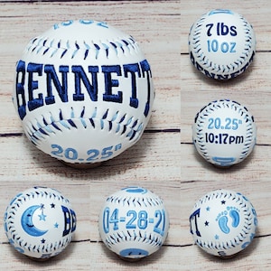 Personalized Baseball Birth Stats - Personalized Baseball for Baby - Monogrammed Baseball -Birth Stat Baseball