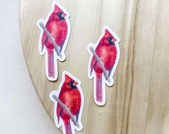 Northern Cardinal Bird Sticker - Matte Vinyl Decal for Laptops, Planners