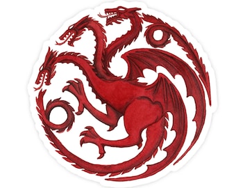 Targaryan  Dragon Game of Thrones Sticker – Matte Vinyl Decal for Laptop, Planner