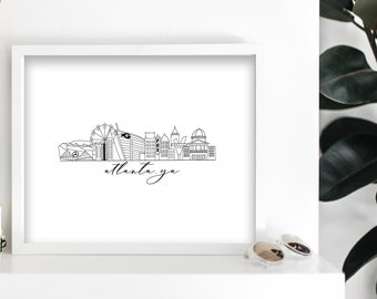 Atlanta Georgia Skyline Minimalist Art Print