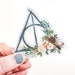 Deathly Hallows Floral Matte Vinyl Sticker Stickers for Hydroflask Laptop Stickers Flower Stickers Waterproof Stickers