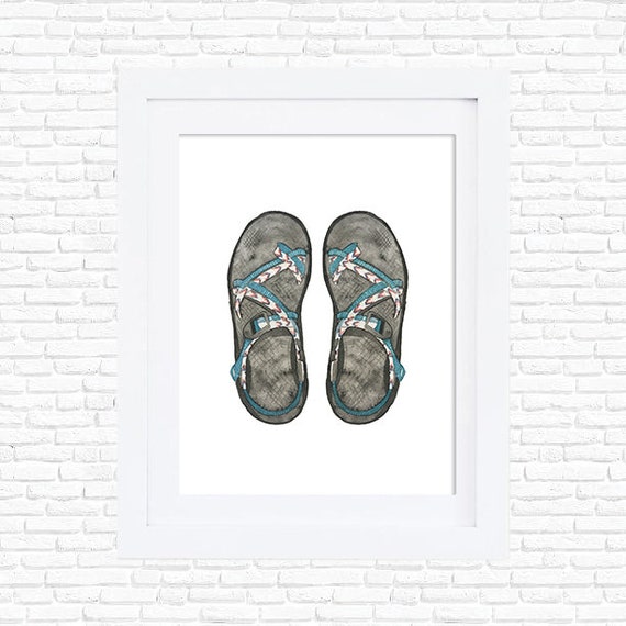 Chacos Granola Wanderlust Print Sandals Art Print Summer Shoes