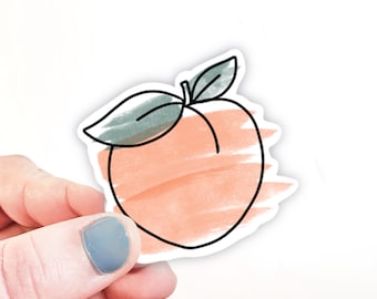 Peach Vinyl Sticker: Southern Belle Laptop Decal