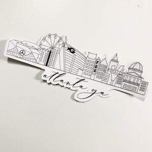 Atlanta Skyline Matte Vinyl Sticker