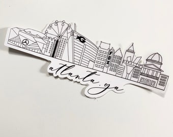 Atlanta Skyline Matte Vinyl Sticker