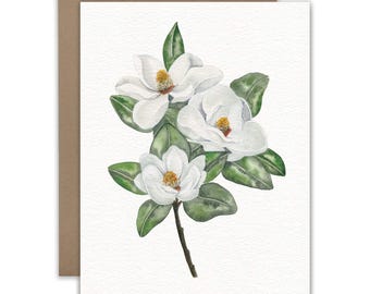 Magnolia Flower Greeting Card