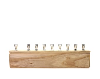 Modern Menorah | Mid Century Modern Menorah | Minimalist Menorah | Ash Menorah | Wood Menorah