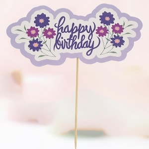 Topper per torta, happy birthday