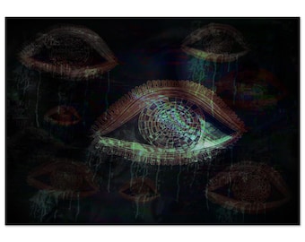 Ceaseless Watcher Eye Art Print: Gothic Horror Illustration