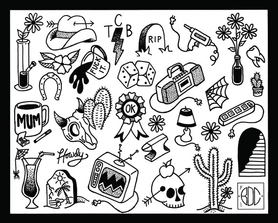 Free Printable Tattoo Flash Sheets