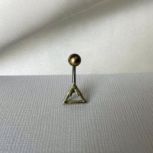 Gold Tone Mountain Belly Button Ring