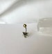 Gold Tone Earth Element Belly Button Ring for Taurus, Virgo, Capricorn. 