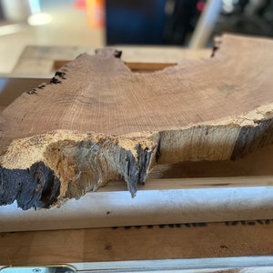 Splated Red Oak Live Edge Slab