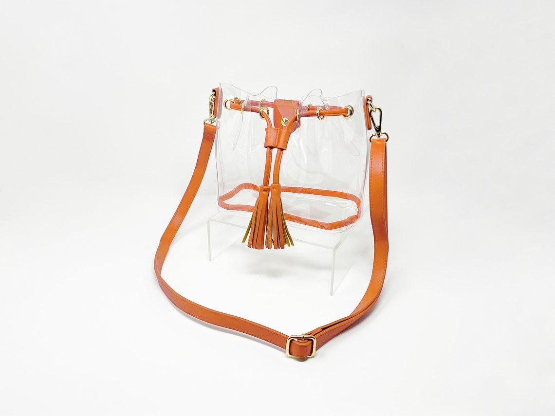 Clear Bucket Bag by CLEARLEE // Clear Crossbody Purse Clear Etsy