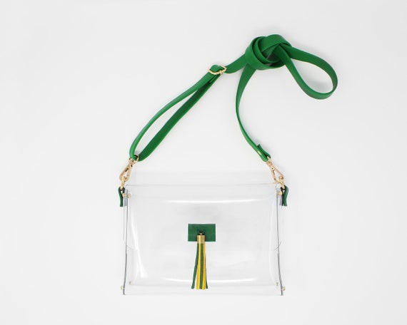 yellow clear purse