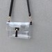 Clearlee Black // Clear Stadium Bag Clear Crossbody Bag Clear Purse Handbag Clear Bag Policy Stadium Approved NFL Game Day Concert Festivals