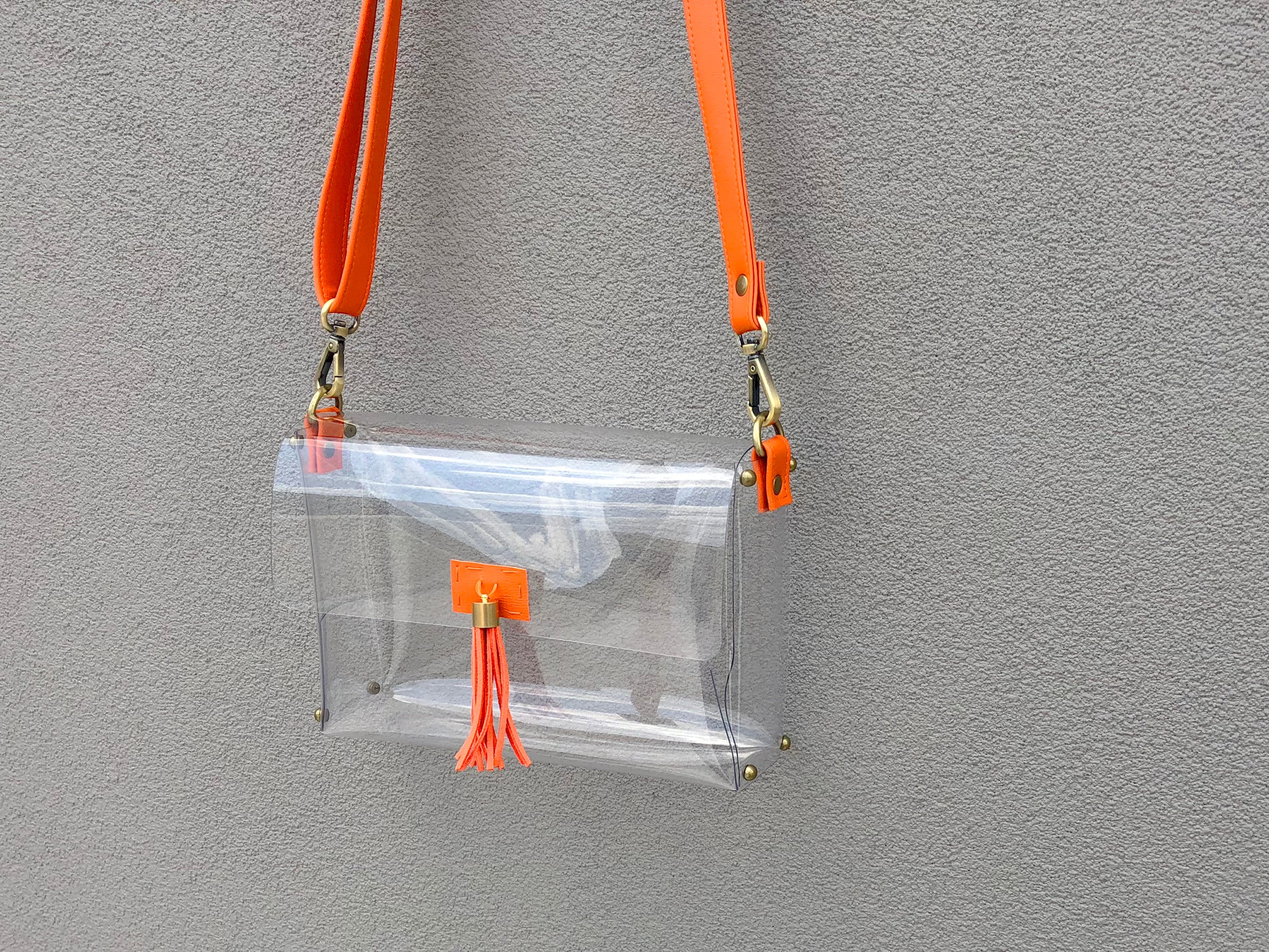 Clearlee Orange // Clear Bag Purse Clear Purse Clear Crossbody | Etsy