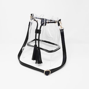 Borsa a secchiello trasparente da stadio di CLEARLEE // Borsa a tracolla trasparente, regalo per concerti e partite, per lei, tour di Beyoncé Cowboy Carter
