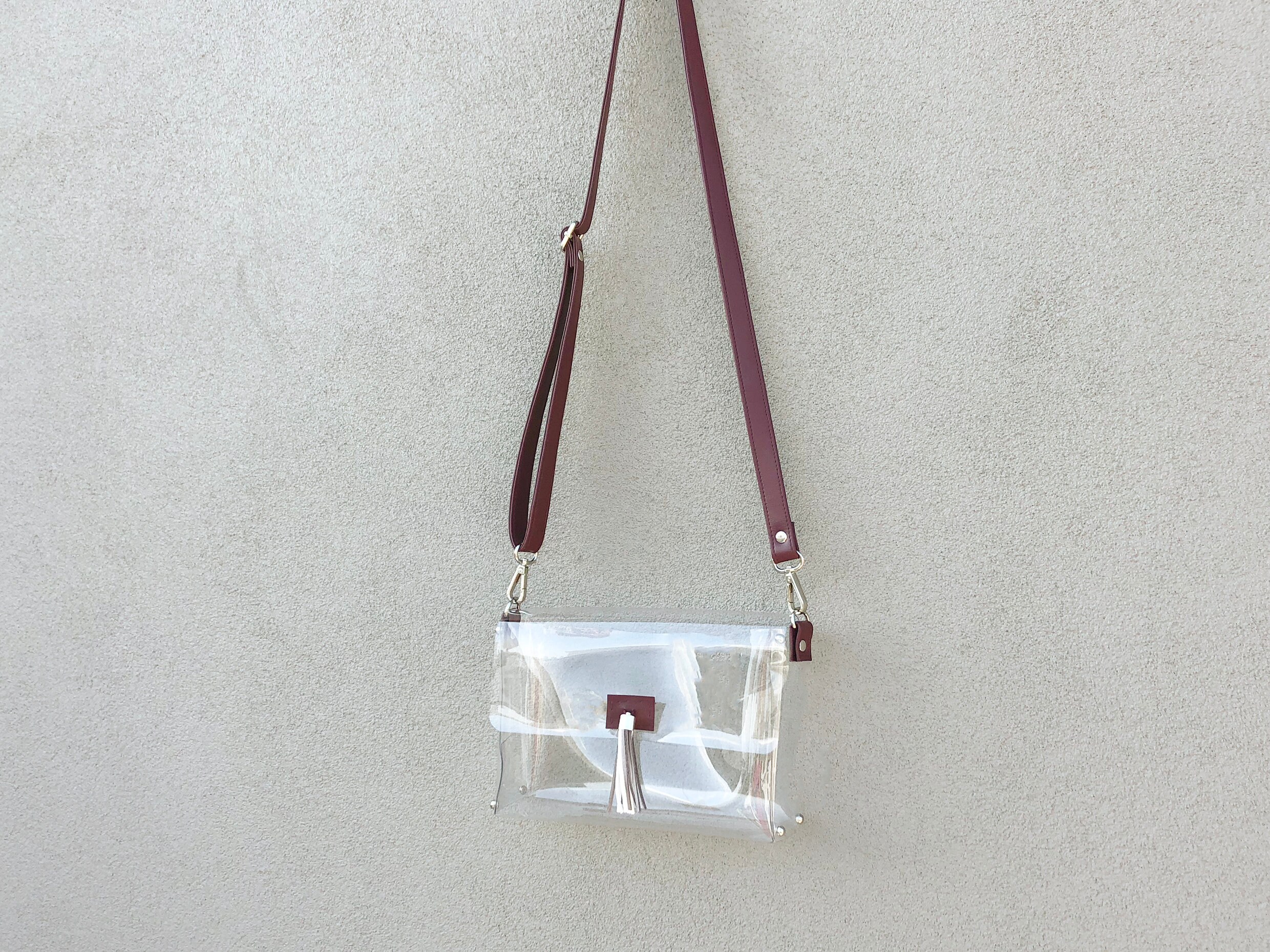 Clearlee Mississippi // Maroon Clear Bag Purse Crossbody Bag Etsy