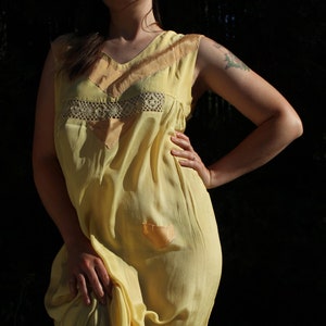 XS/XL-1920’s Silk Summer Dress—Please read item description before purchasing for details, measurements, and return policy!