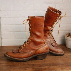 Witte merklaarzen: 7,5 inch heren, 9,5 inch dames