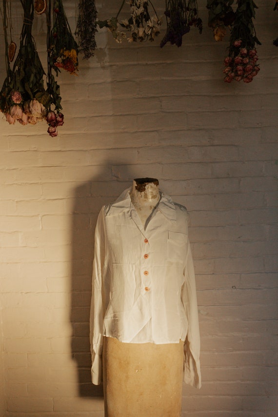 XS-XL--Vintage Judy Bond Rayon Blouse - image 2