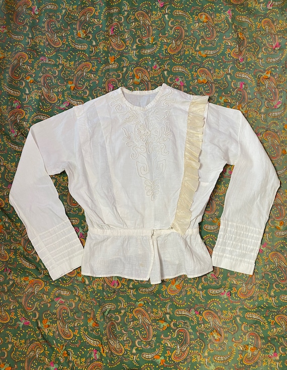 S/M-Edwardian 1910’s Soutache Blouse - image 3