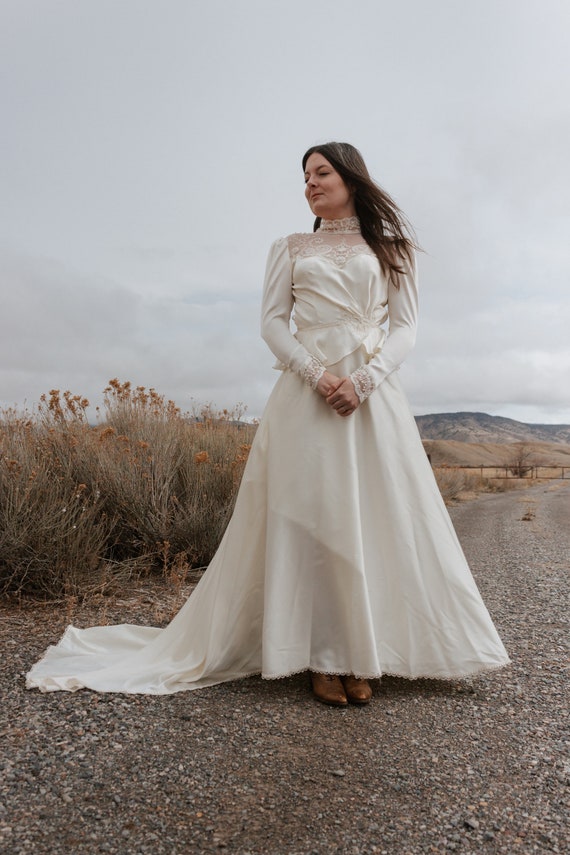 XS/S— Victorian Revival Wedding Gown