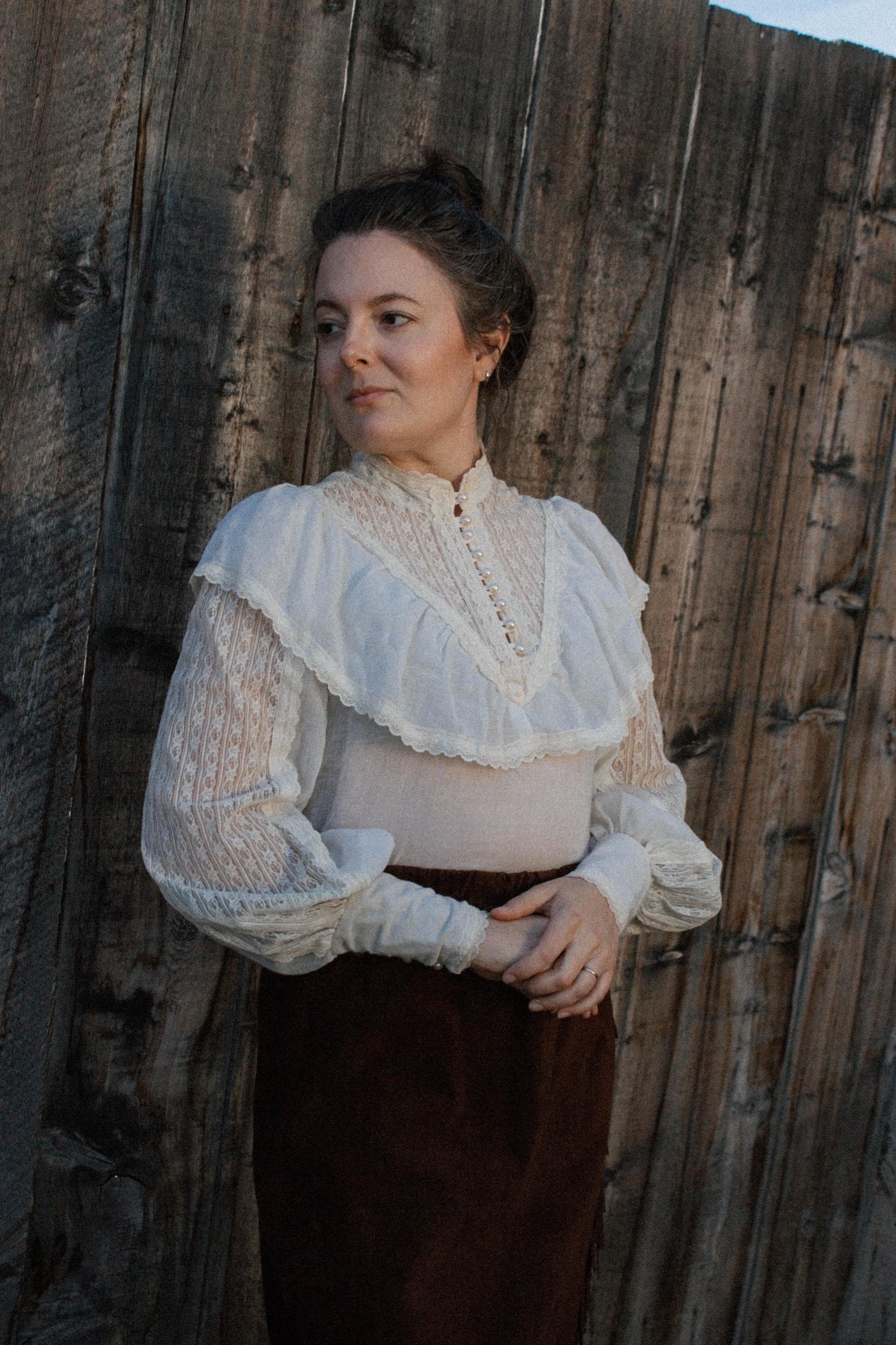 VTG 1980 Gunnies Gunne Sax Jessica McClintock Cream Lace