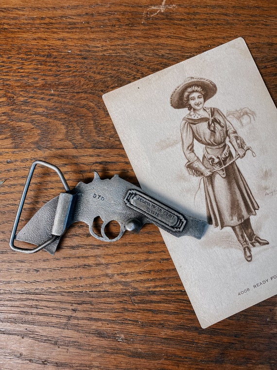 Vintage Revolver Buckle by Indiana Metal Craft - image 6