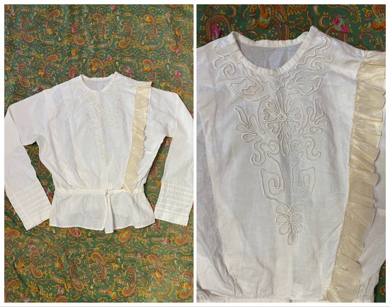 S/M-Edwardian 1910’s Soutache Blouse - image 2