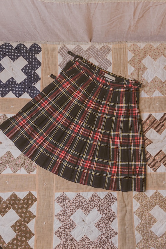 XS/M-1940’s plaid wrap around skirt by “Marshall … - image 6