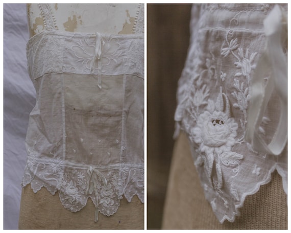 Elaborate 1910’s corset cover/camisole