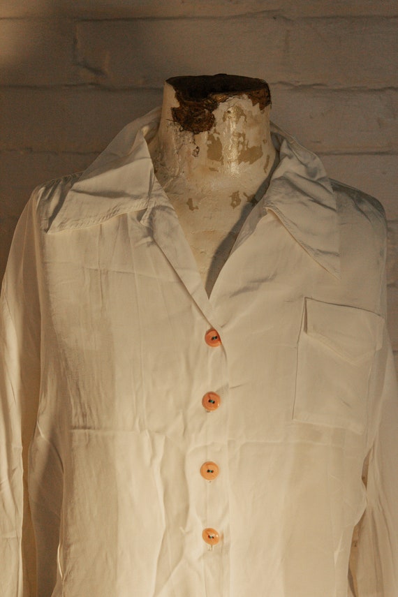 XS-XL--Vintage Judy Bond Rayon Blouse - image 3