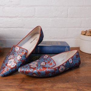 Zota Unique Men’s Metallic Floral Brocade Chain Loafers Size 10 Floral Brocade Shoes - Etsy main image 4
