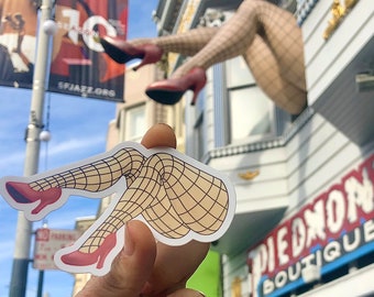 Haight Ashbury Piedmont Boutique Sticker| San Francisco SF Bay Area | Legs Window Hippie | Waterproof Weatherproof Water bottle Car
