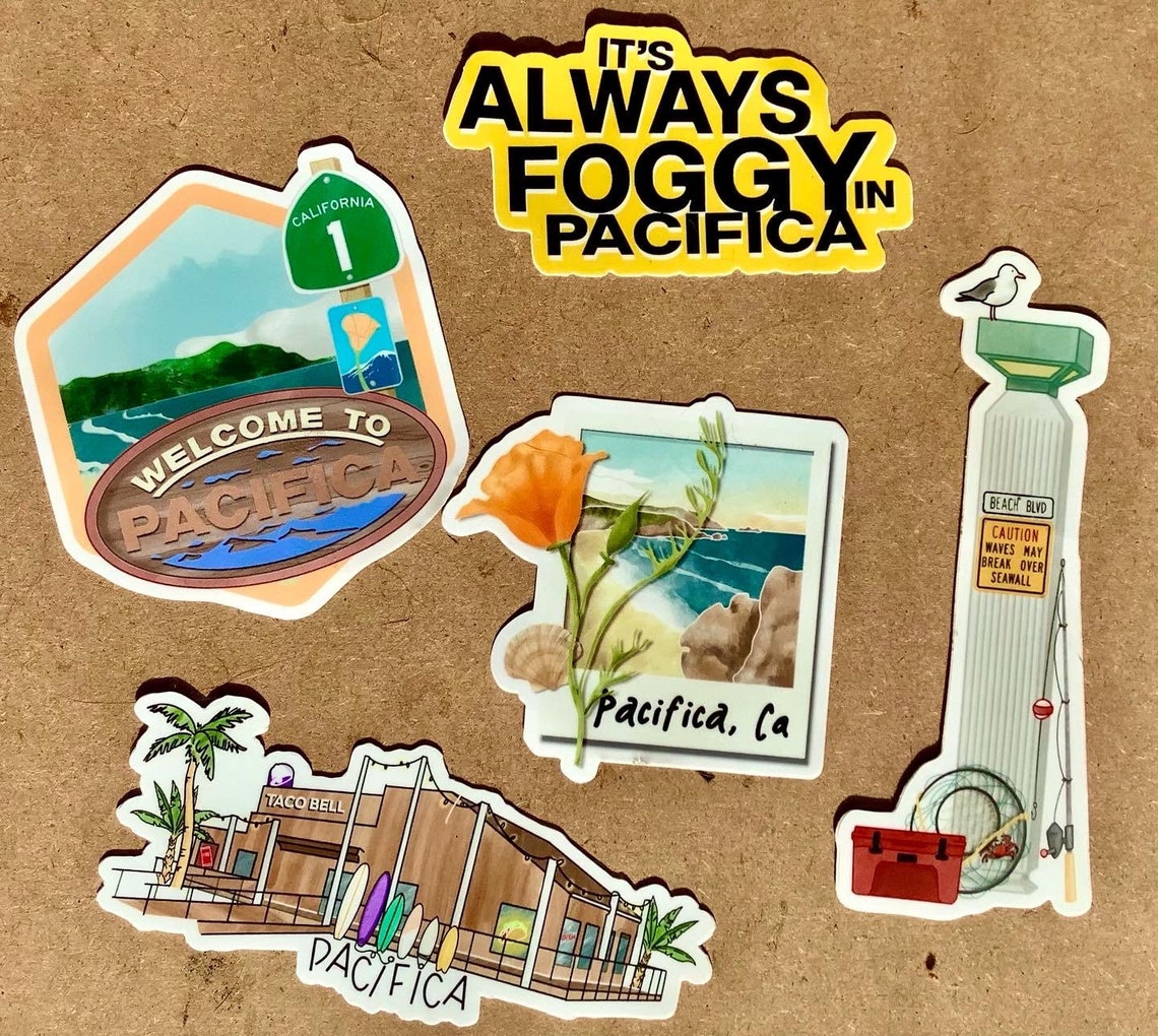 Pacifica Welcome Sign Sticker | California Coast Highway 1 | Roadside ...