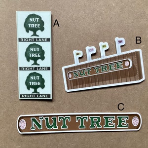 Nut Tree Signs Vacaville CA Sticker Set| Bay Area San Francisco Sacramento Roadside Attraction Highway 80 |