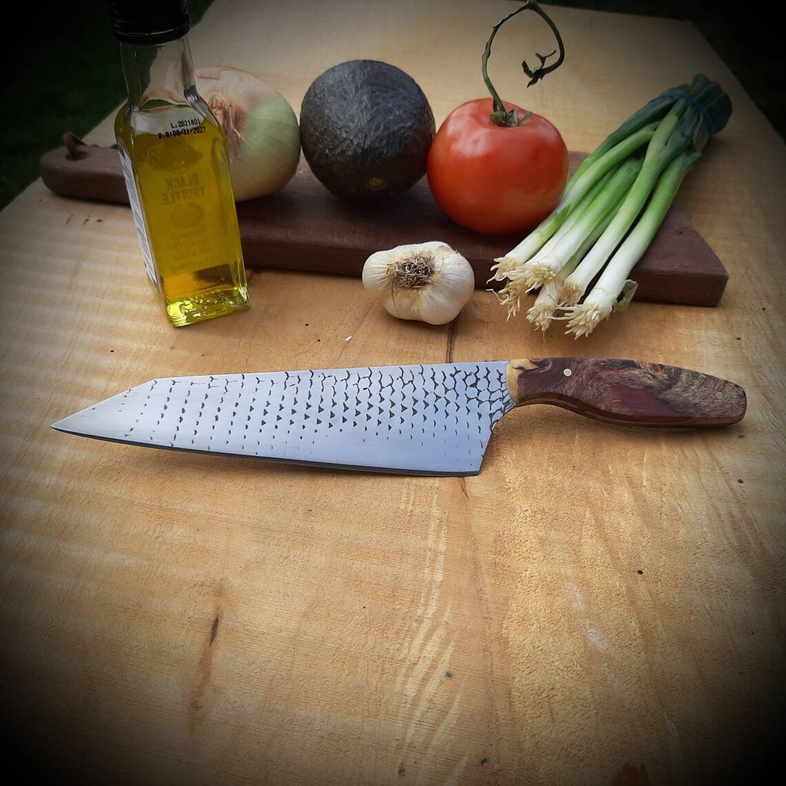 Hand USA farrier rasp kitchen chef knife with optional Etsy