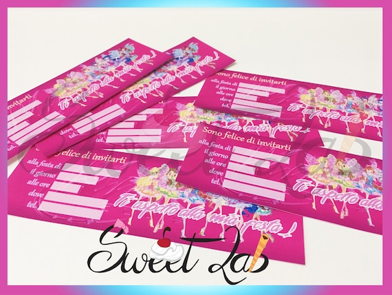 Invitations Winx Club Custom Birthday Party Event Communion Disney Decorations Ticket Tickets Disney Bloom Star Aisha Flora Hot