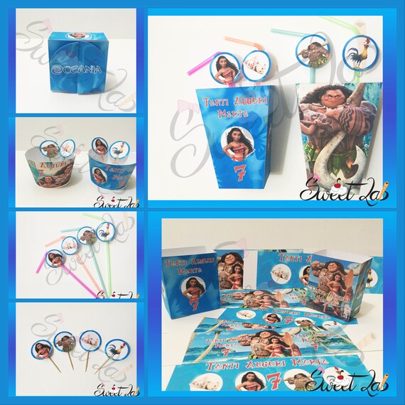 Custom Moana Oceania V Box Favor Gift Welcome Door Chocolates Sweets Birthday Party Event Pious Maui Hey Hot