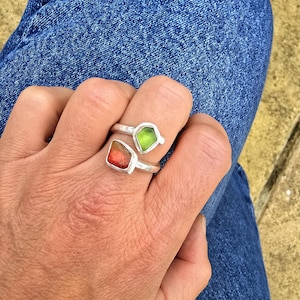 Autumnal Seaglass Ring
