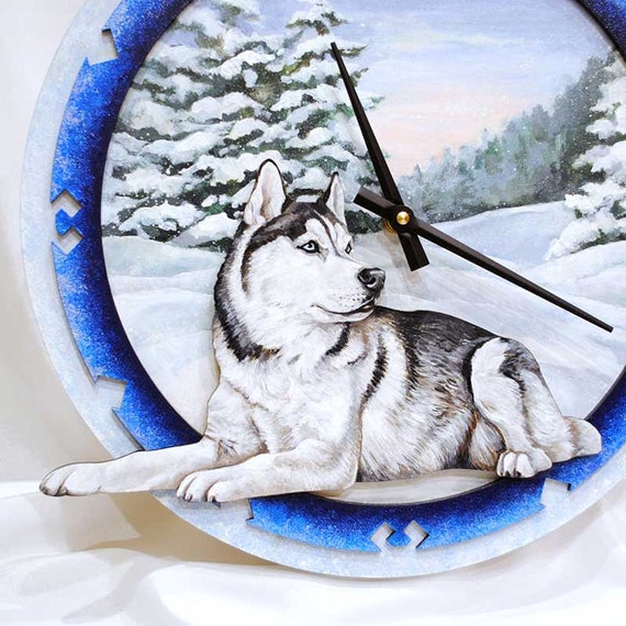 Husky Embroidered Fridge Magnet