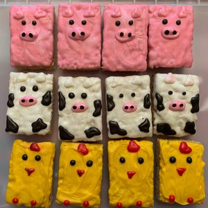 Barnyard Farm animal rice crispy treats