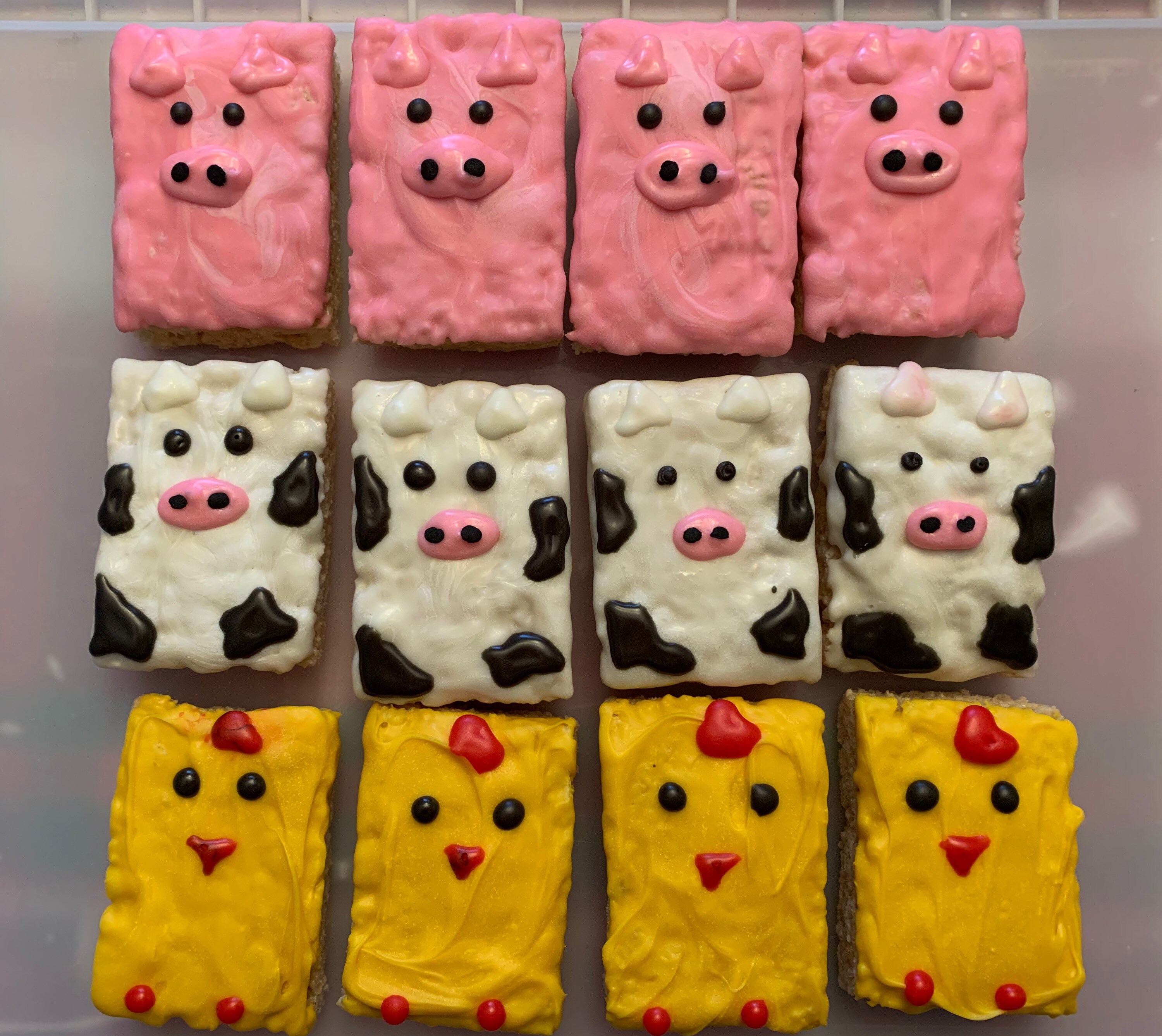 Barnyard Farm Animal Rice Crispy Treats Etsy
