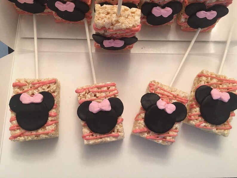 Minnie Mouse Rice Crispy Treats Etsy